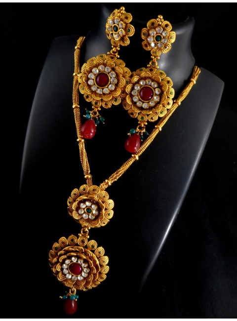 Polki Pendant Set